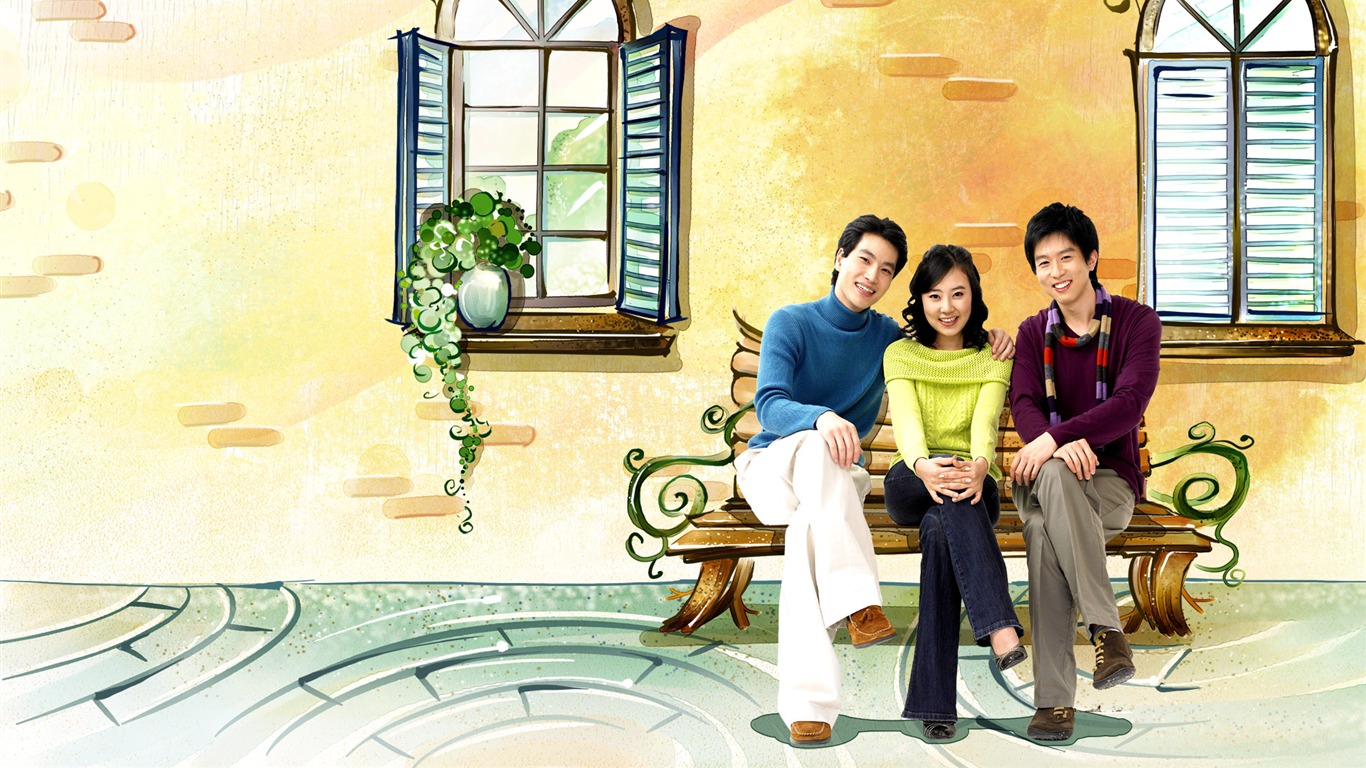 Syntetické znaky tapetu (2) #15 - 1366x768