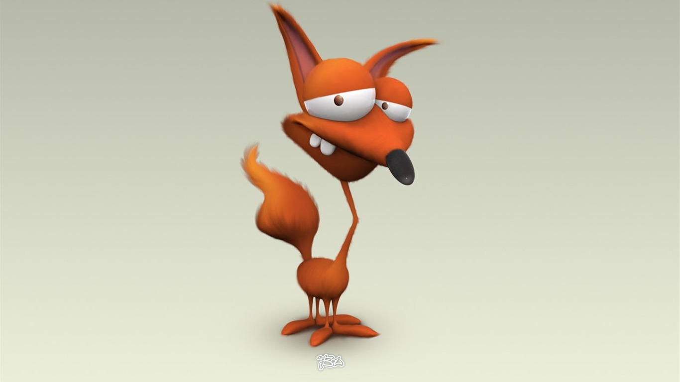 Fun 3D Cartoon Design wallpaper #4 - 1366x768