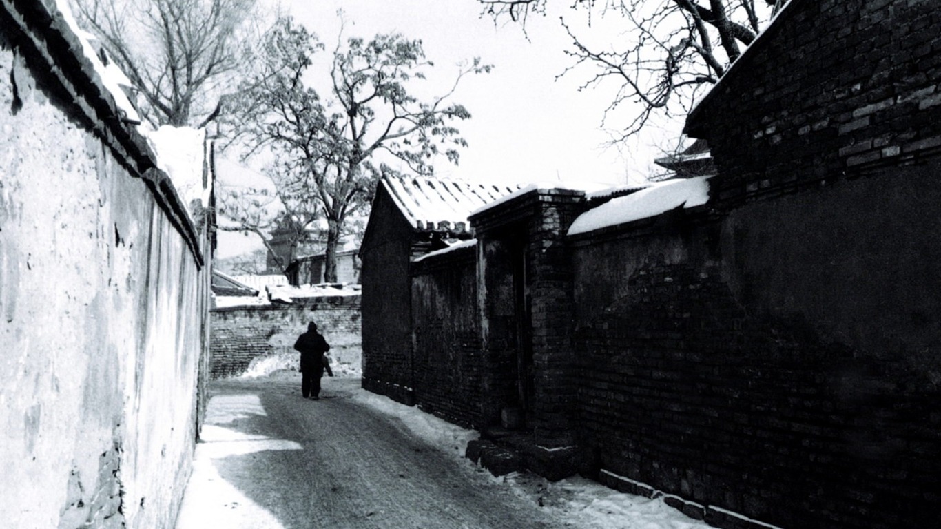 Antiguo vida Hutong de fotos antiguas fondo de pantalla #28 - 1366x768