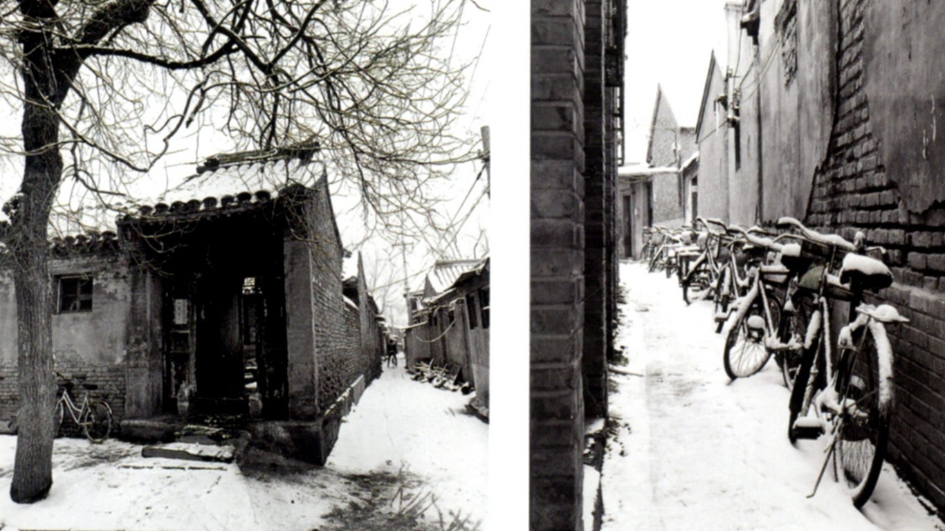 Antiguo vida Hutong de fotos antiguas fondo de pantalla #30 - 1366x768