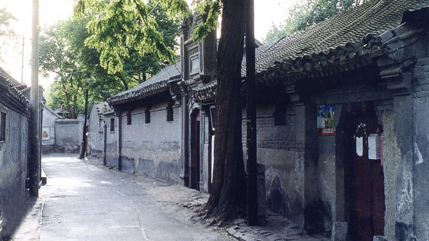 Antiguo vida Hutong de fotos antiguas fondo de pantalla #38 - 1366x768