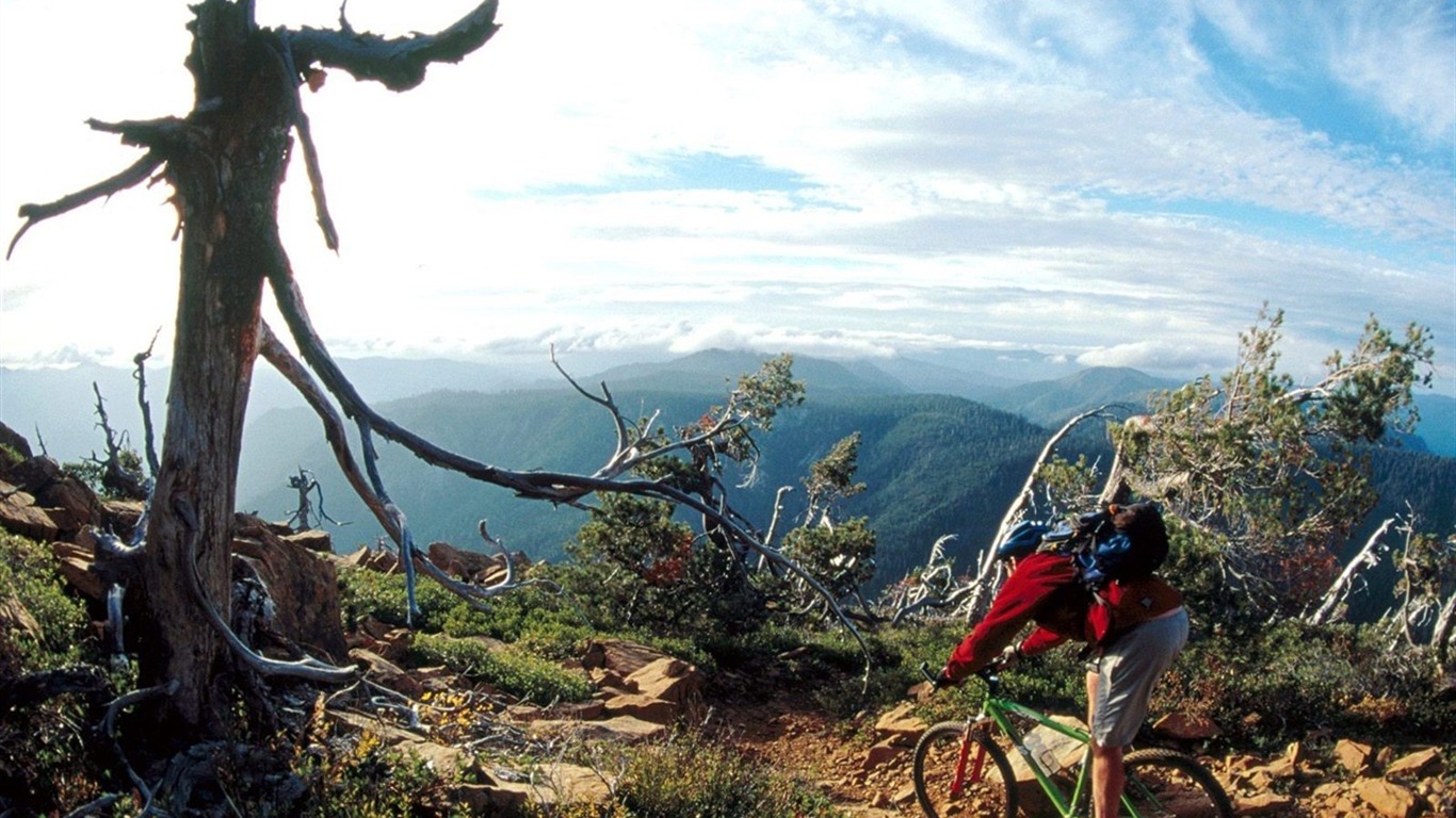 Fond d'écran de vélo de montagne #8 - 1366x768