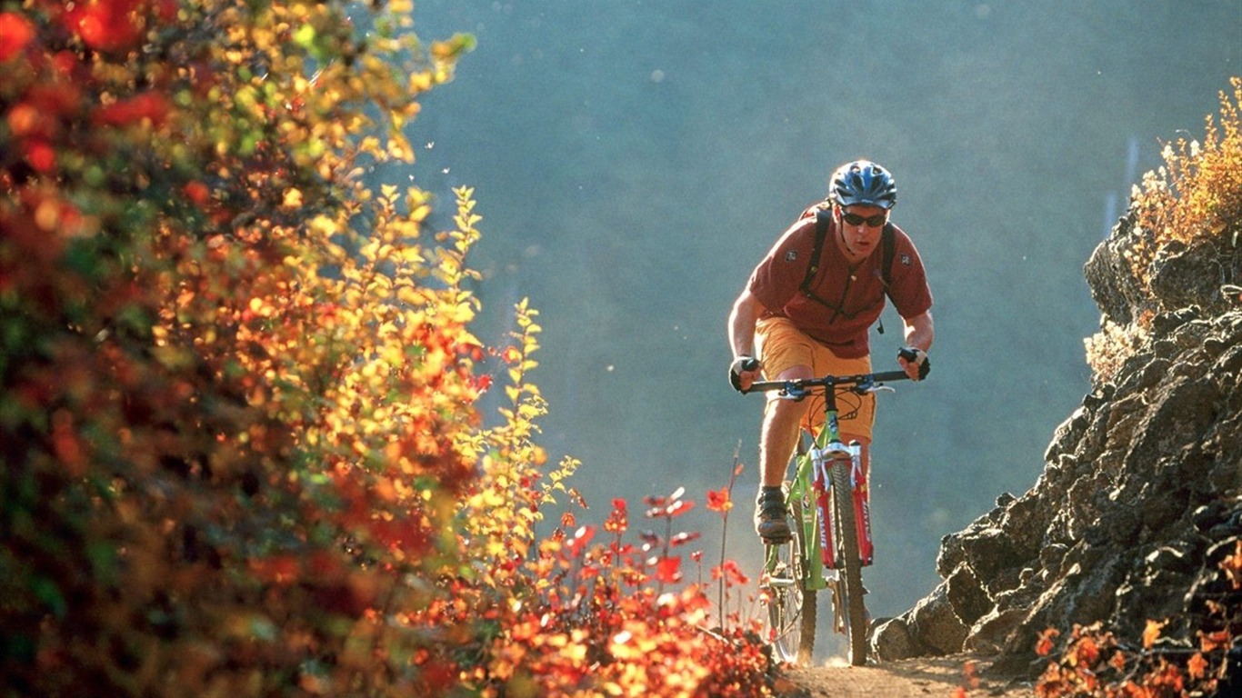 Fond d'écran de vélo de montagne #10 - 1366x768