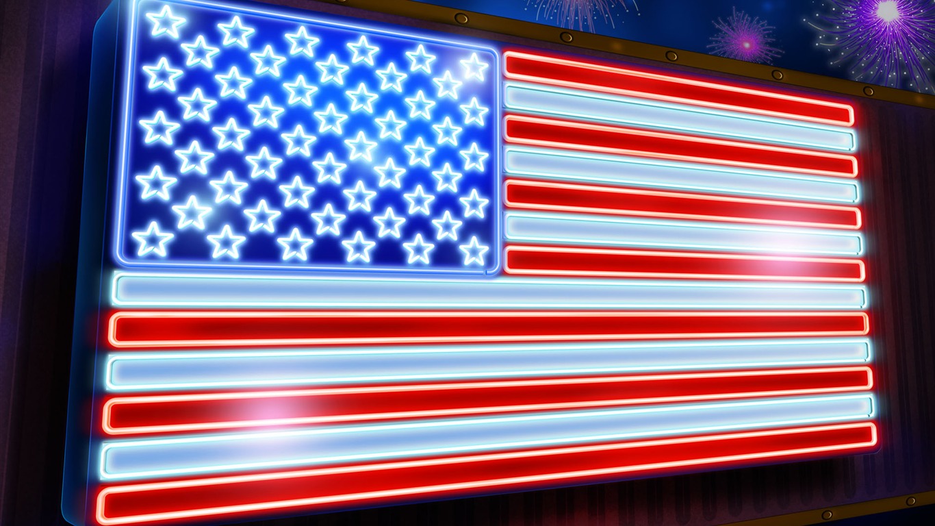 U. S. Den nezávislosti téma wallpaper #2 - 1366x768