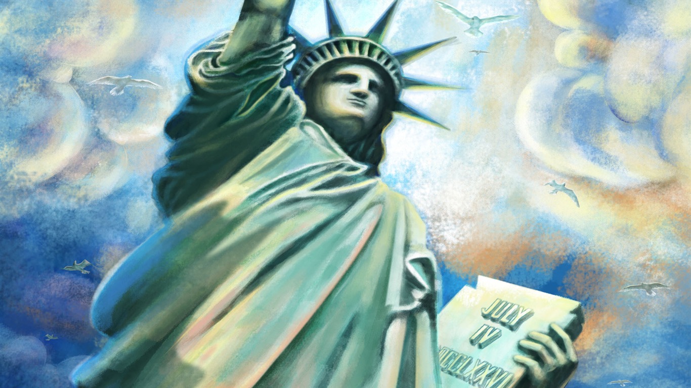 U. S. Den nezávislosti téma wallpaper #3 - 1366x768