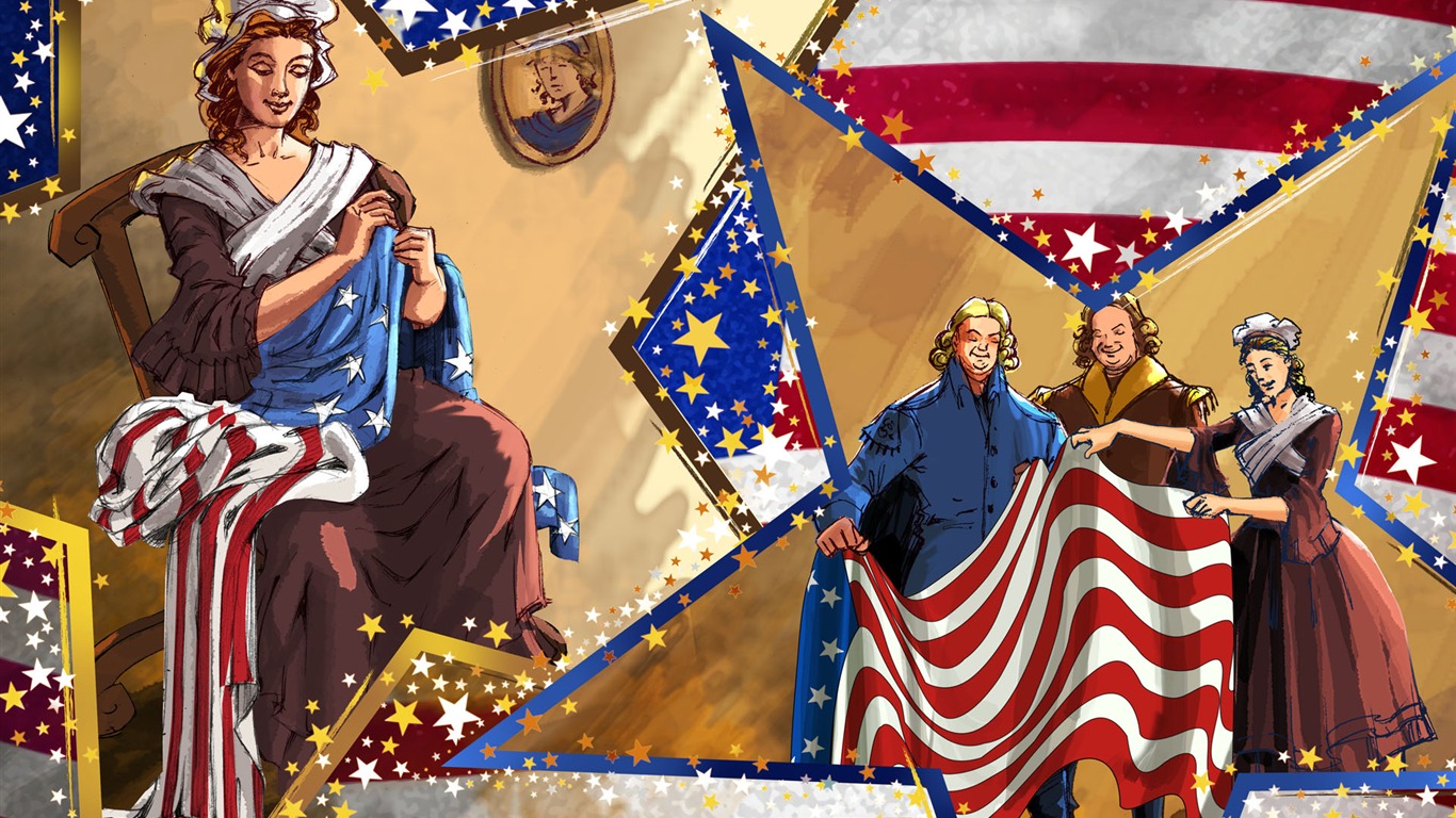 美国独立日主题壁纸10 - 1366x768