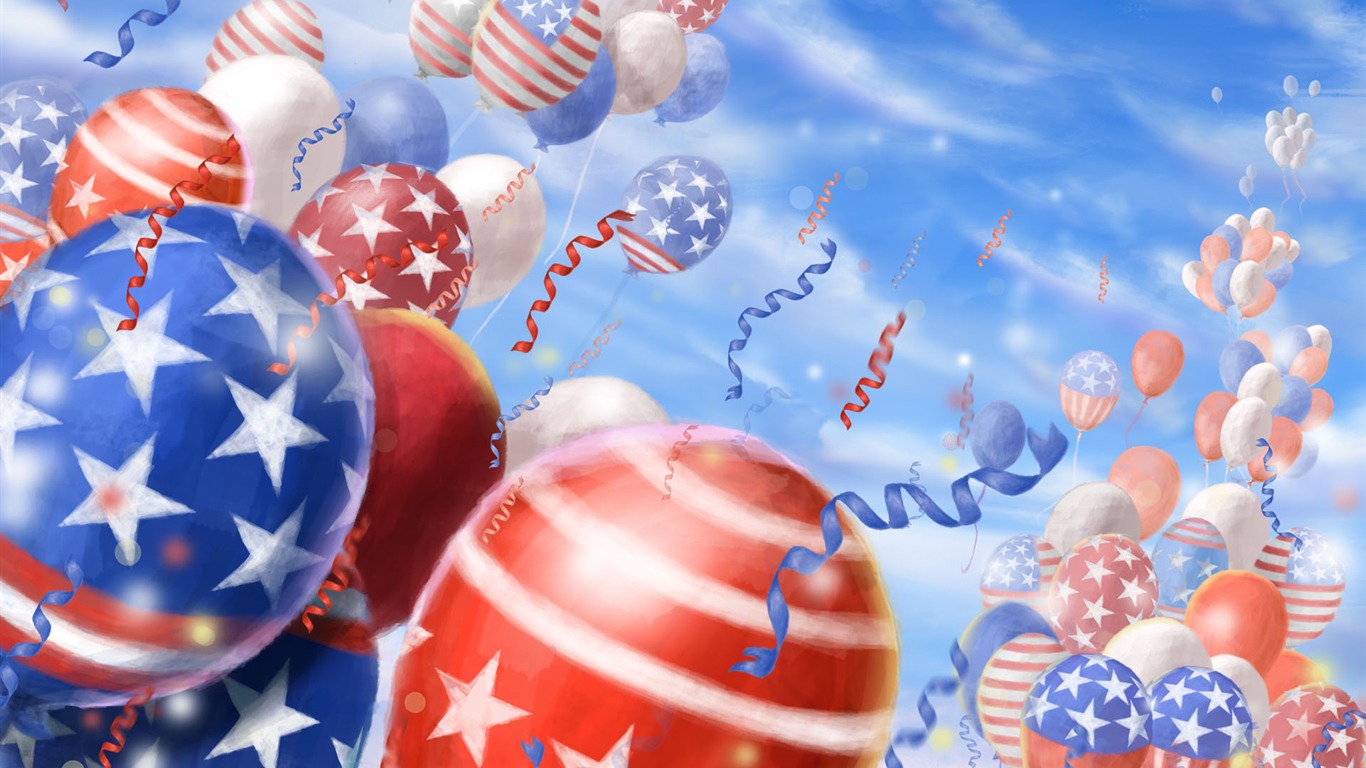 U.S. Independence Day theme wallpaper #12 - 1366x768
