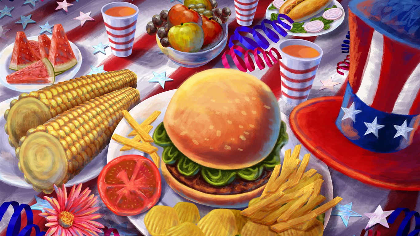 U.S. Independence Day theme wallpaper #22 - 1366x768