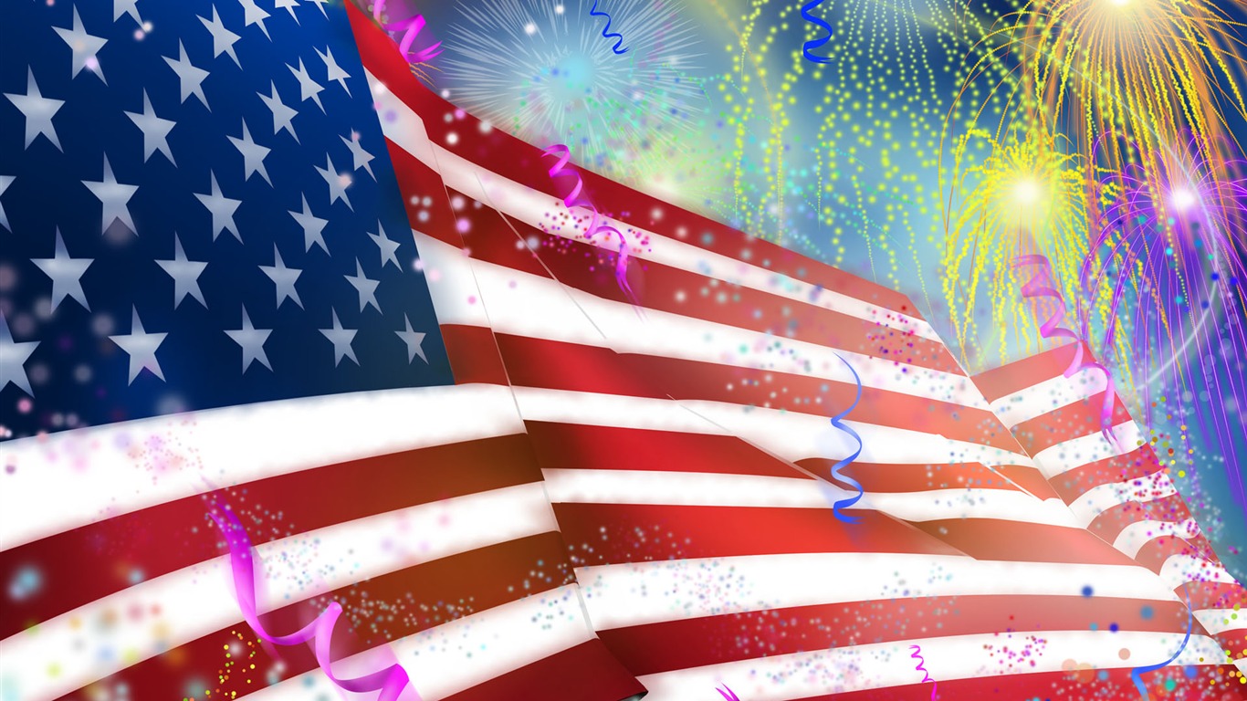 U.S. Independence Day theme wallpaper #30 - 1366x768