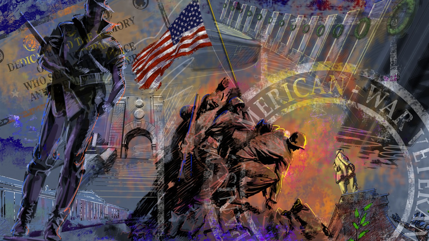 U.S. Independence Day theme wallpaper #32 - 1366x768