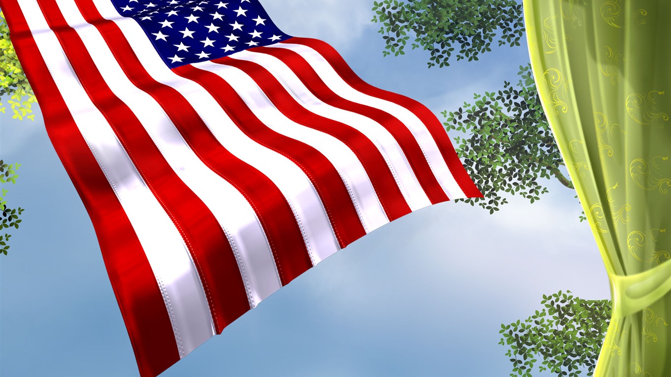 U. S. Den nezávislosti téma wallpaper #33 - 1366x768