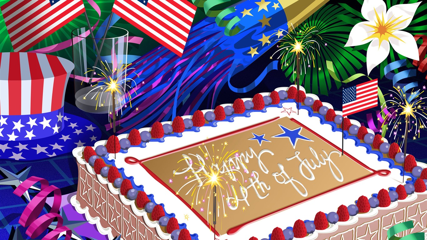 U. S. Independence Day Thema Tapete #37 - 1366x768