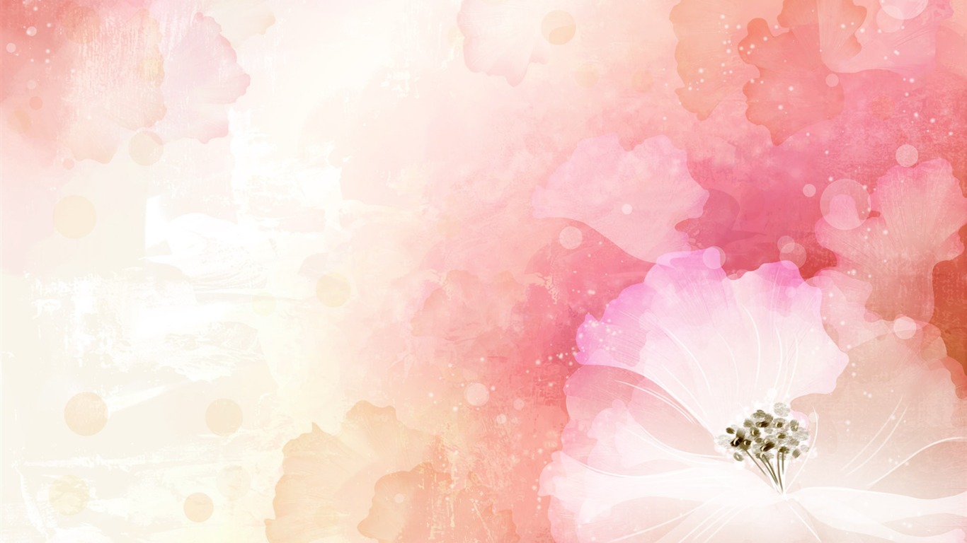 炫彩花卉合成壁紙 #9 - 1366x768