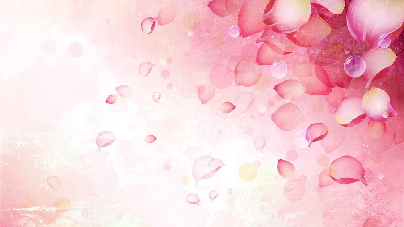 炫彩花卉合成壁紙 #10 - 1366x768