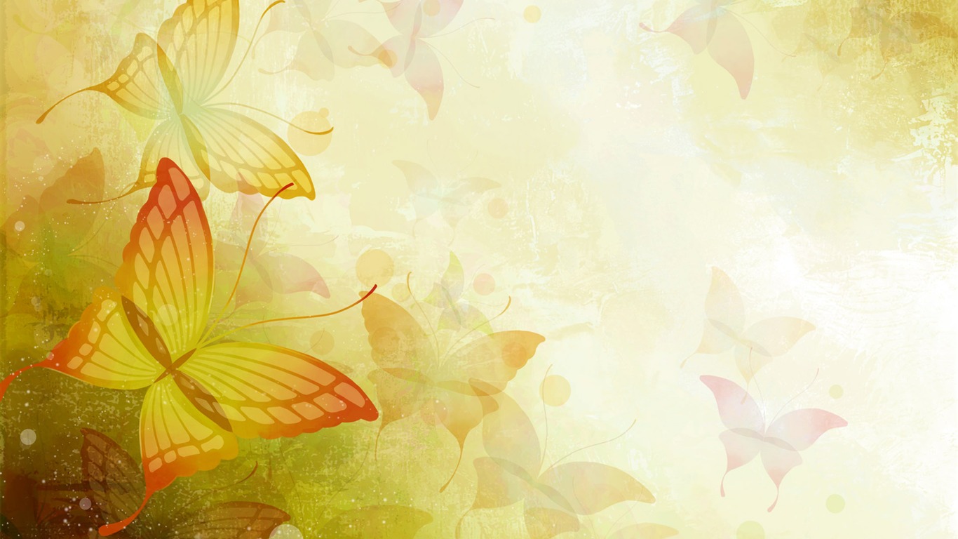 炫彩花卉合成壁紙 #11 - 1366x768
