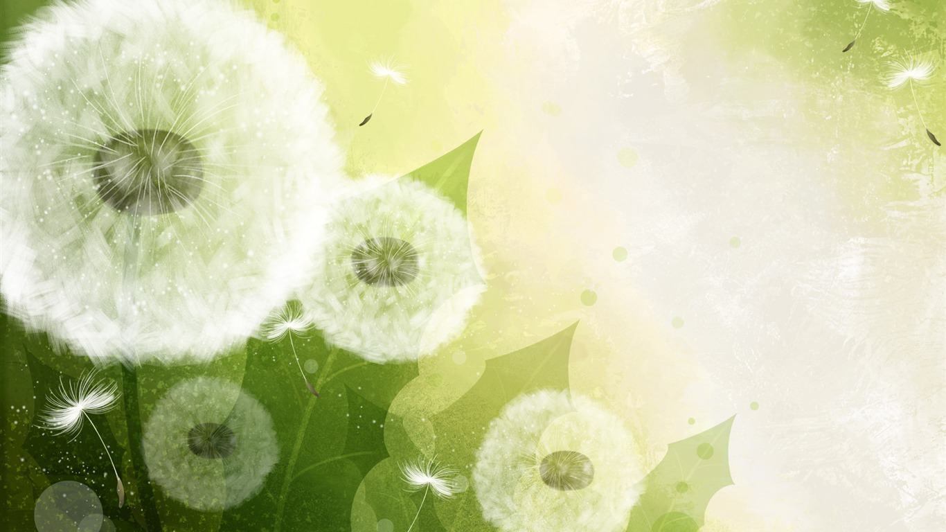 Syntetické Wallpaper barevné květiny #13 - 1366x768