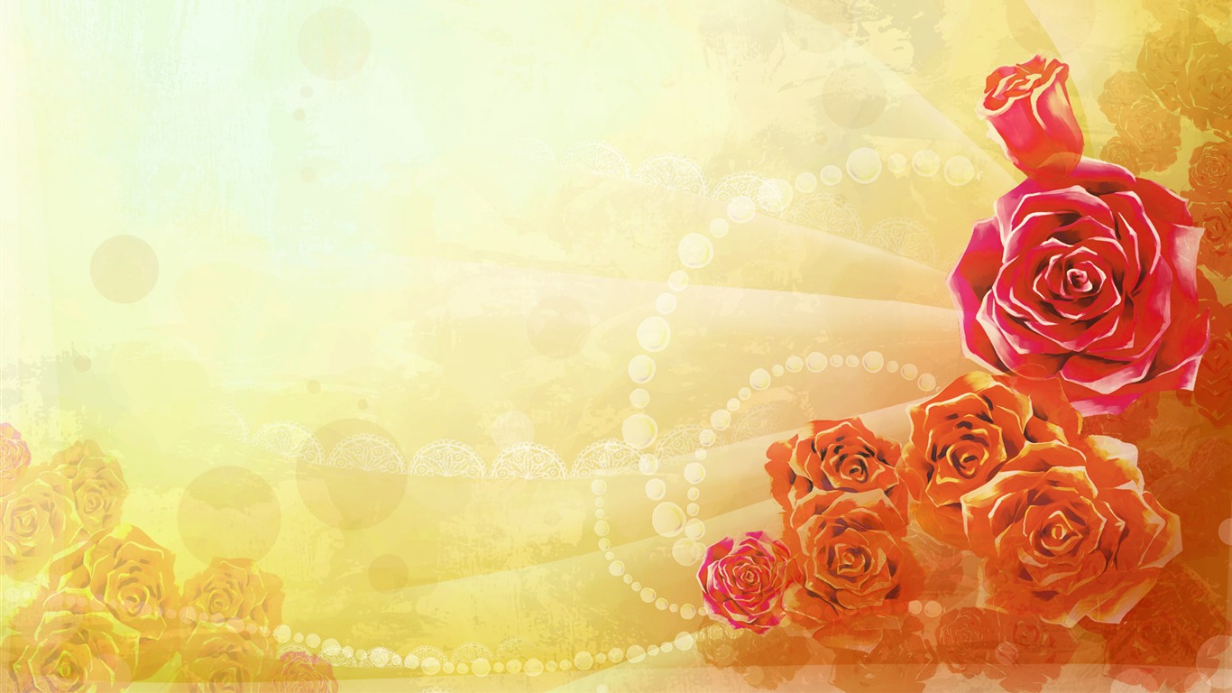 Synthetic Wallpaper Colorful Flower #25 - 1366x768