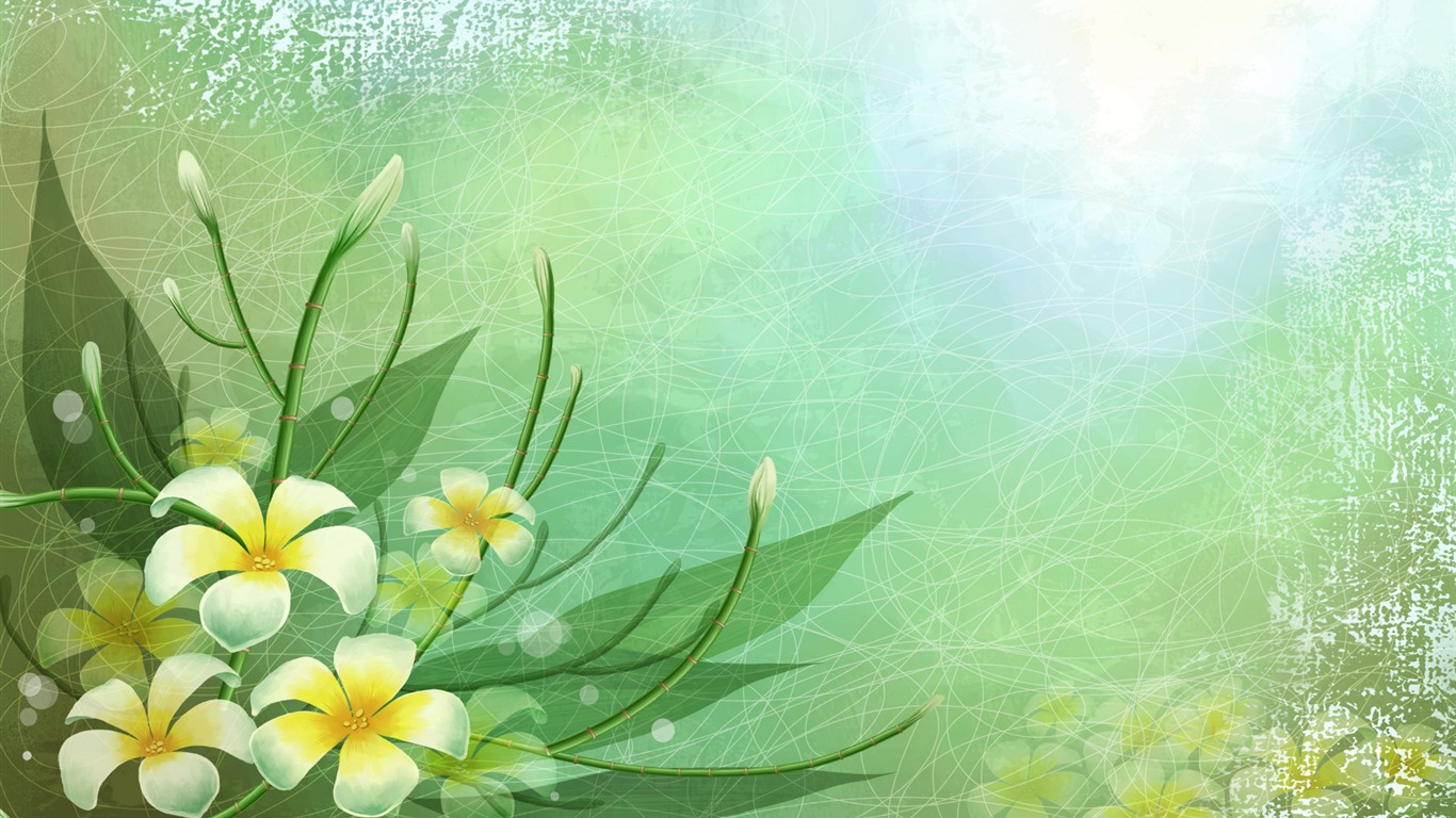 Synthetic Wallpaper Colorful Flower #30 - 1366x768