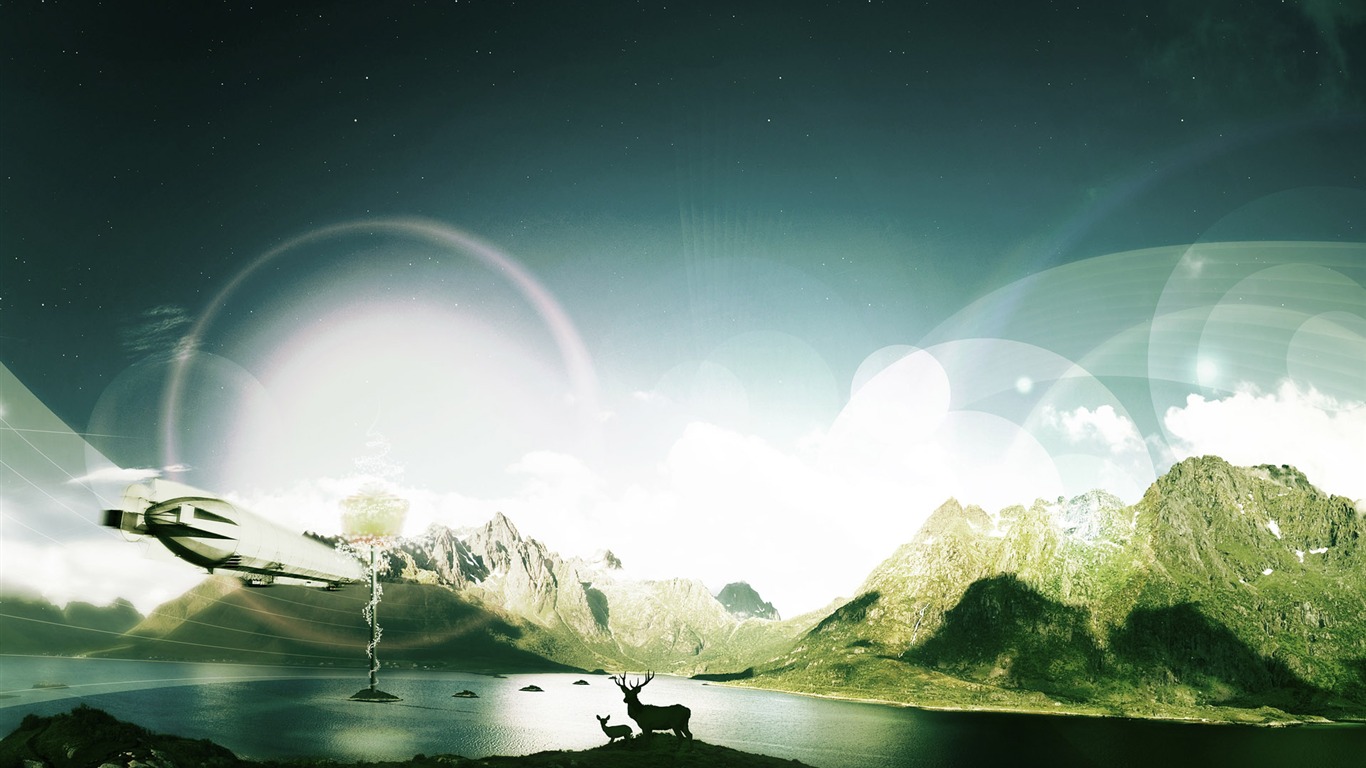 New Creative Design Wallpaper #18 - 1366x768