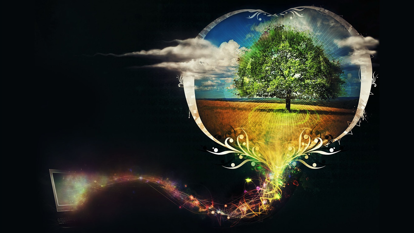 New Creative Design Wallpaper #36 - 1366x768