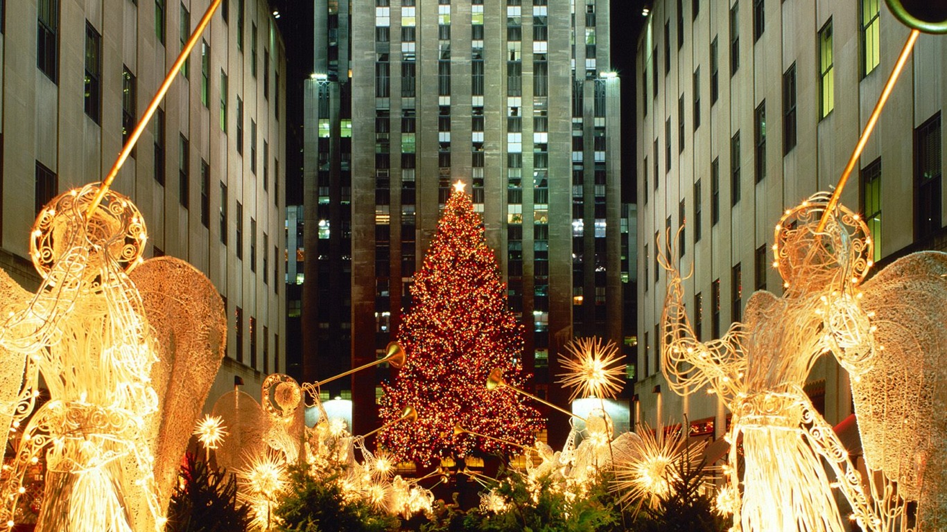 Christmas landscaping series wallpaper (4) #19 - 1366x768