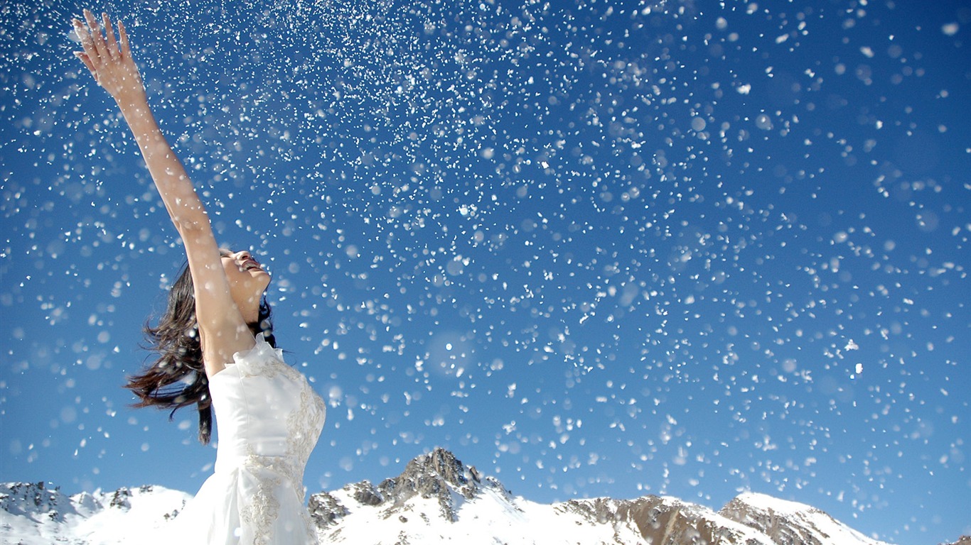 Krásná čistá nevěsta wallpaper #8 - 1366x768