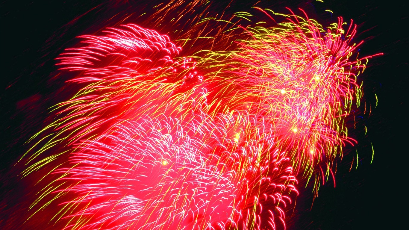 Festival de Fuegos Artificiales pantalla fondos de escritorio #9 - 1366x768