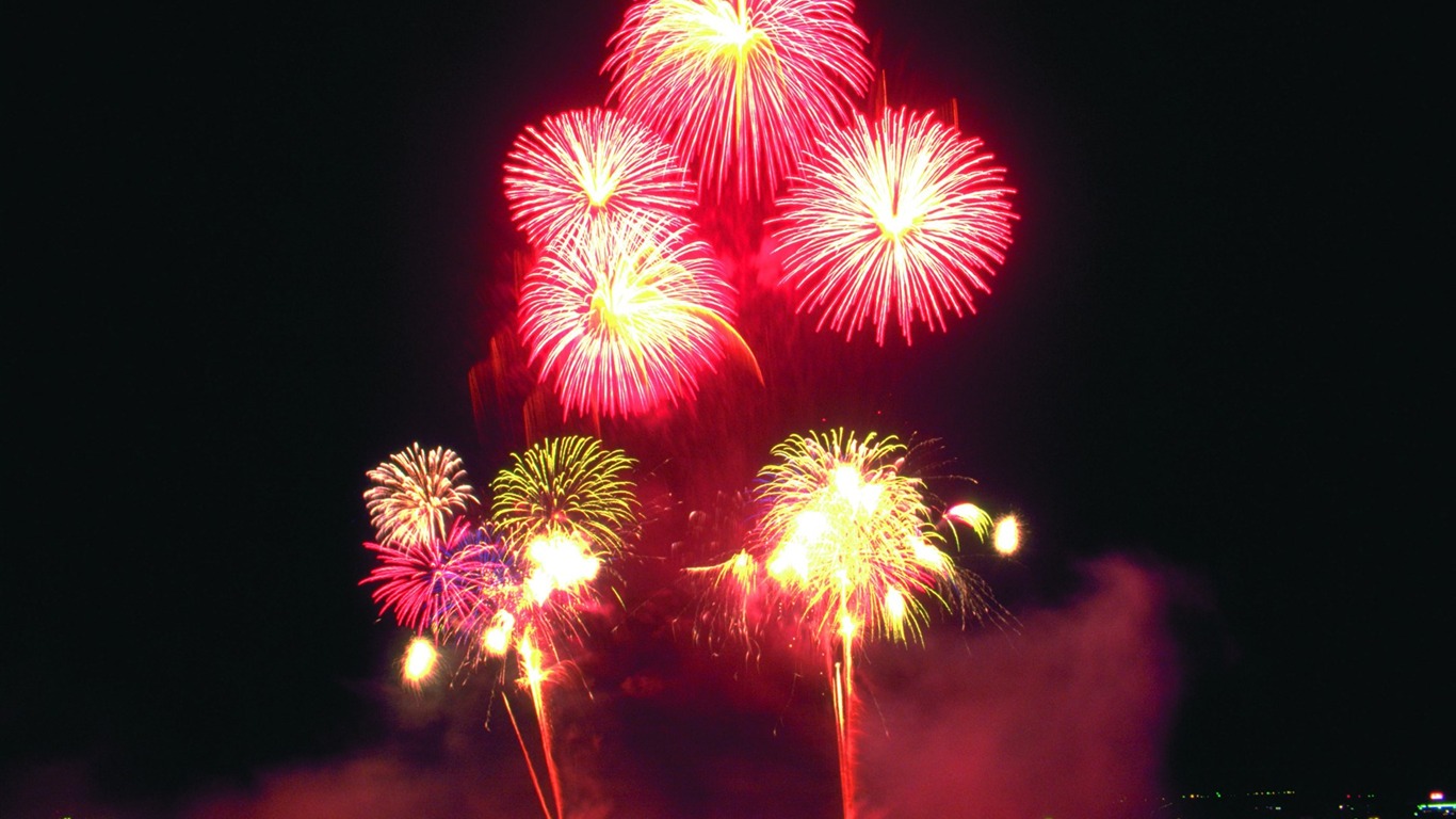 Festival fireworks display wallpaper #20 - 1366x768