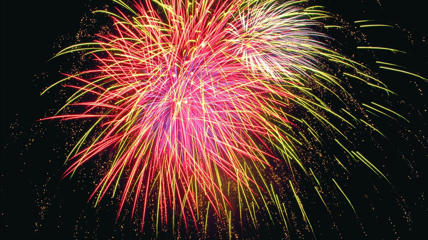 Festival fireworks display wallpaper #42 - 1366x768