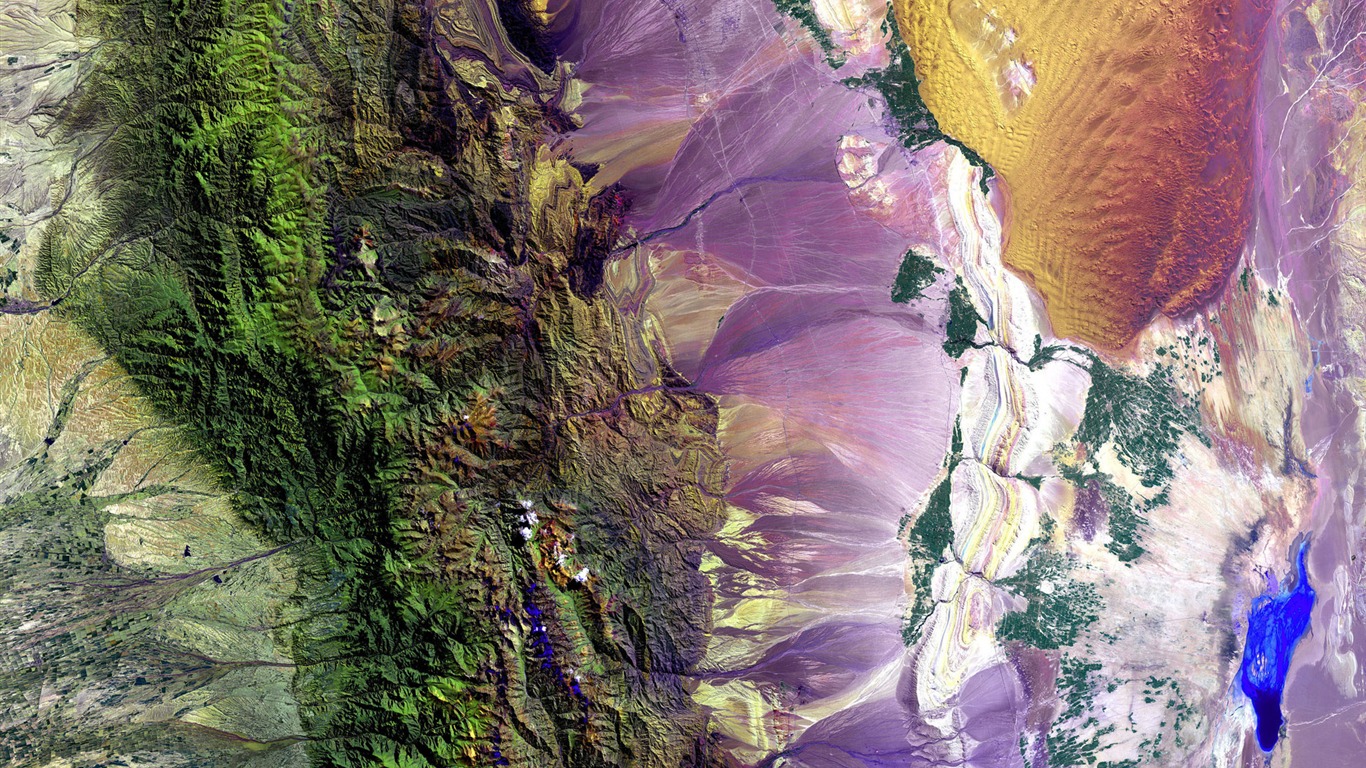 HD wallpaper beautiful bird's-eye view of Earth #4 - 1366x768