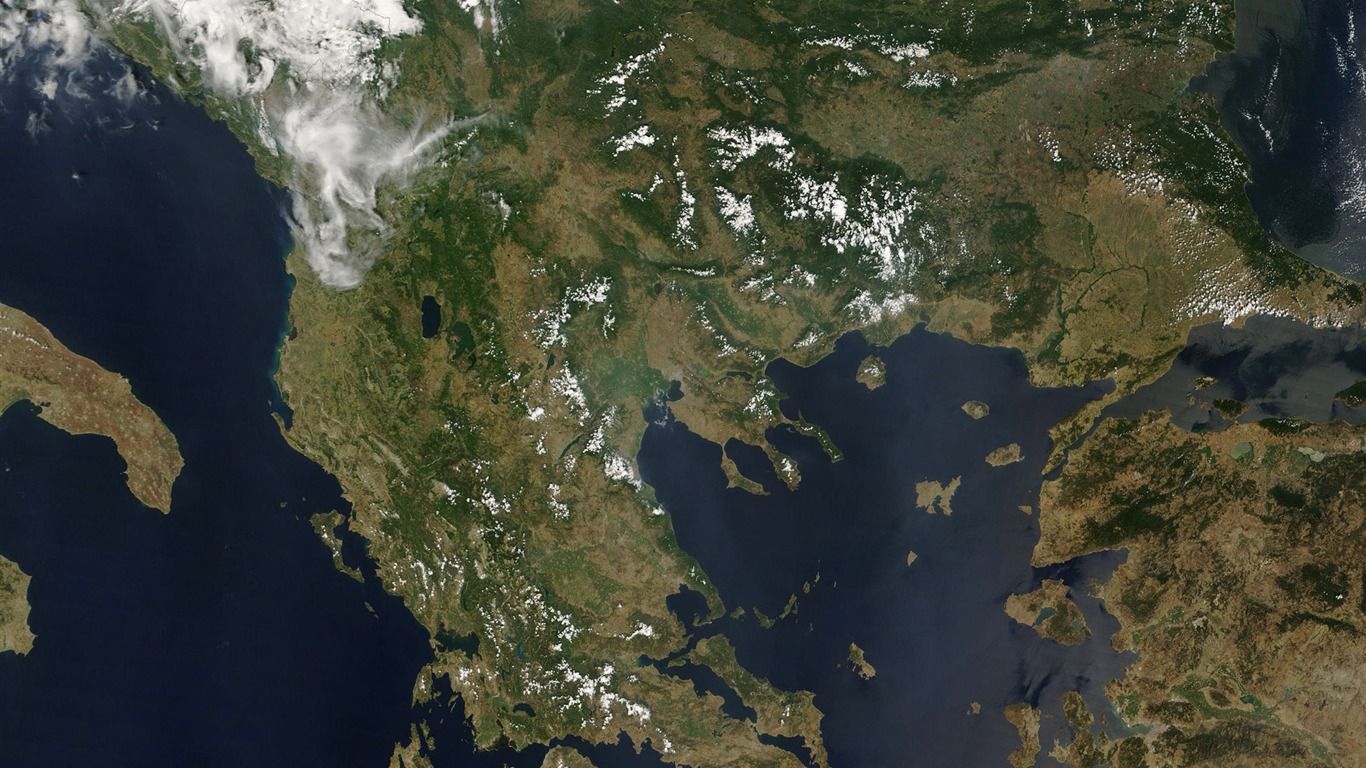 HD wallpaper krásný pohled z ptačí perspektivy na Zemi #16 - 1366x768