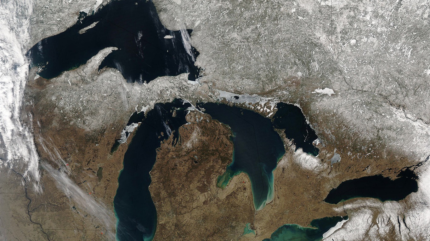 HD wallpaper krásný pohled z ptačí perspektivy na Zemi #22 - 1366x768