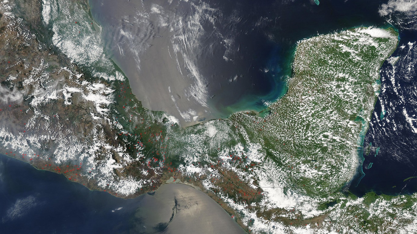HD wallpaper krásný pohled z ptačí perspektivy na Zemi #40 - 1366x768