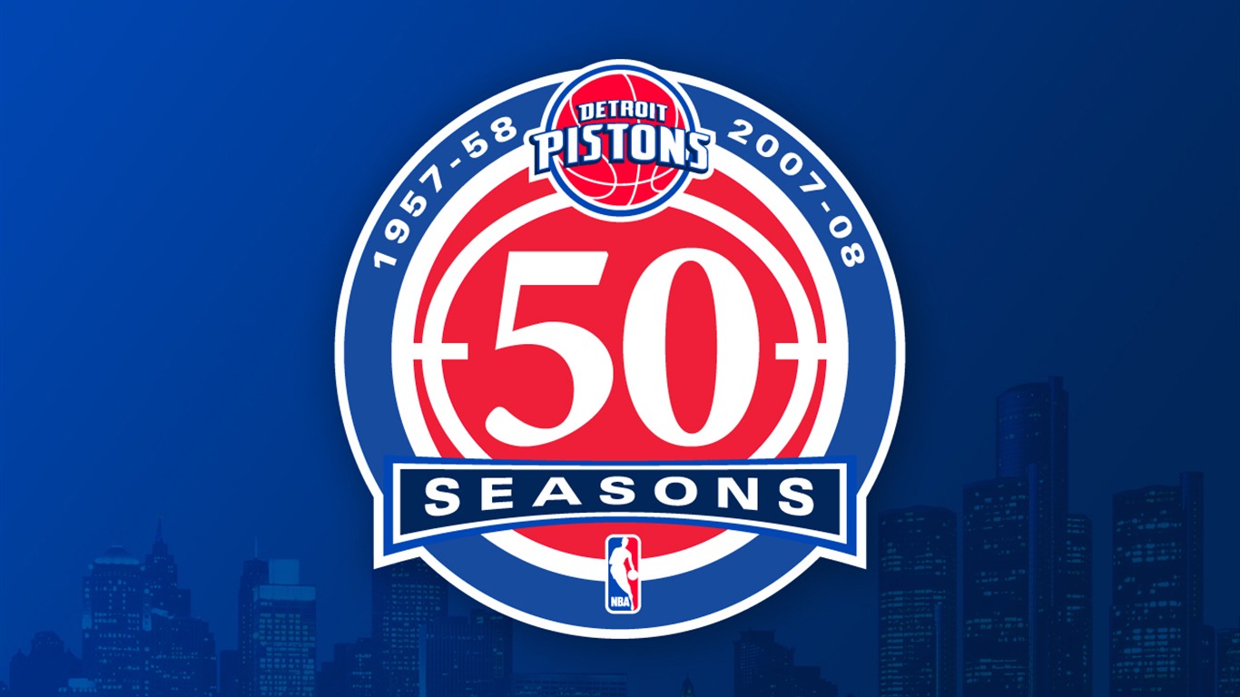 Detroit Pistons Offizielle Wallpaper #32 - 1366x768