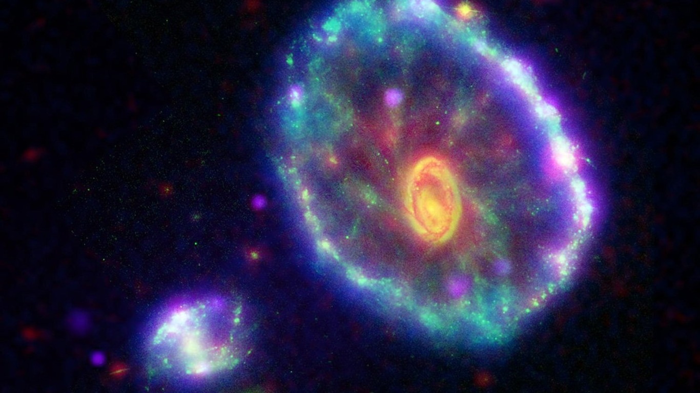 NASA의 벽지의 별, 은하 #3 - 1366x768