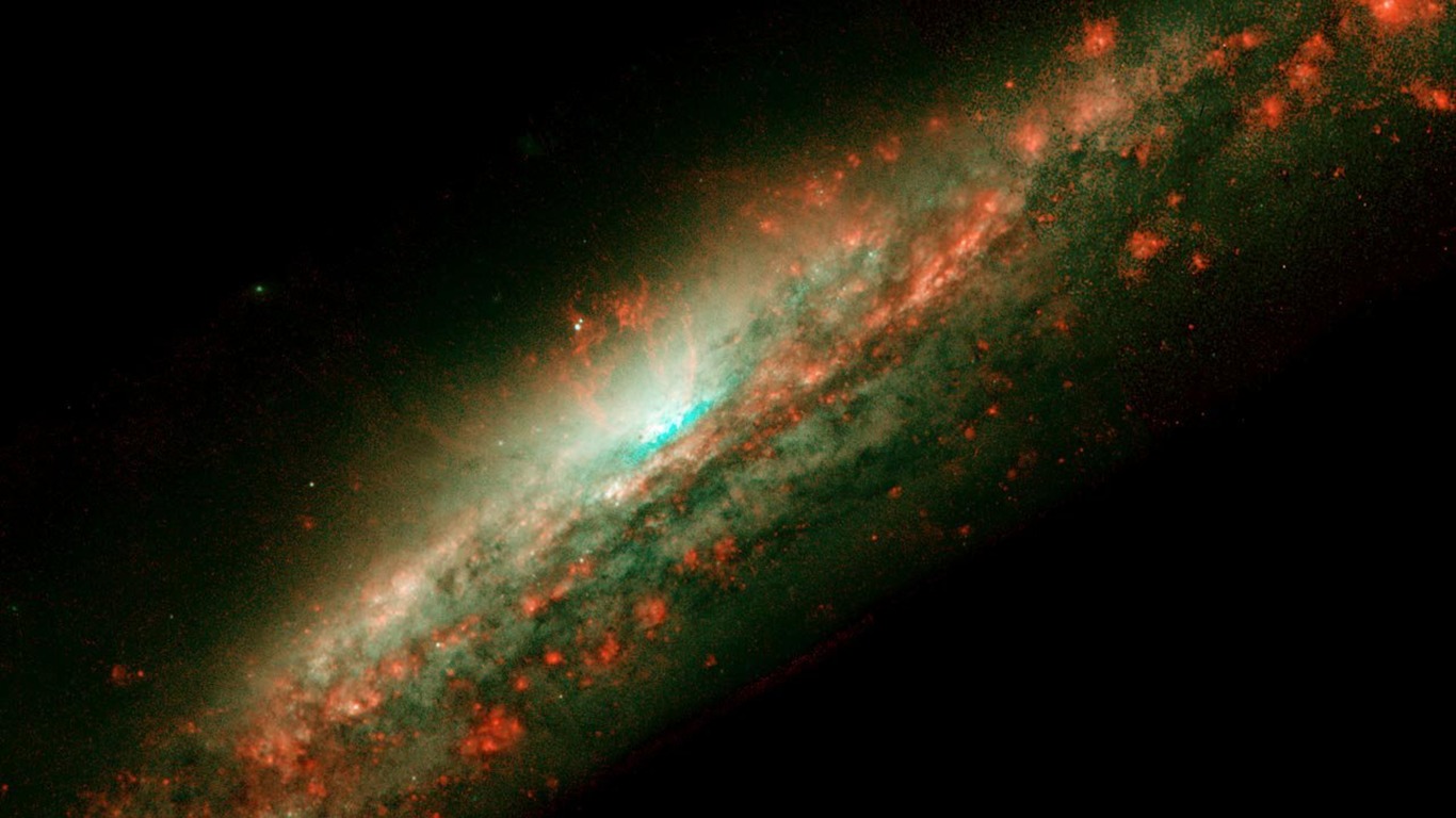 NASA의 벽지의 별, 은하 #7 - 1366x768