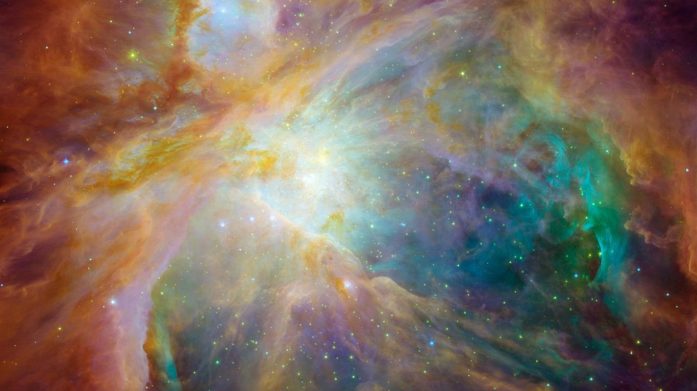NASA의 벽지의 별, 은하 #14 - 1366x768