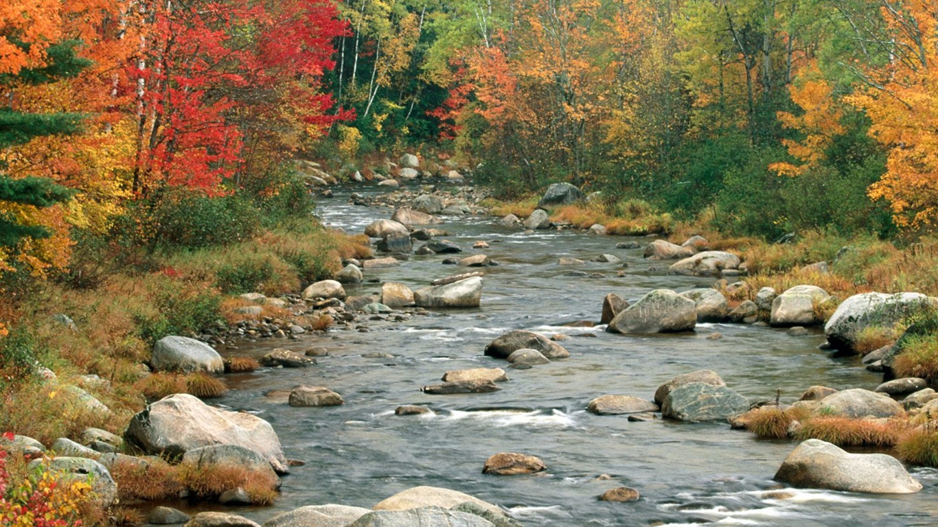 Herbstlandschaft schöne Tapete #15 - 1366x768