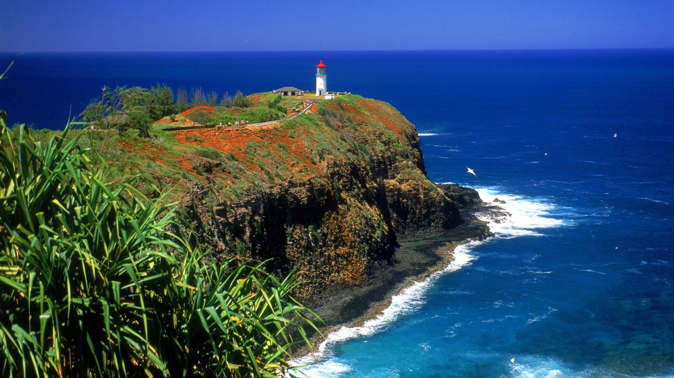 Pobřežní Lighthouse HD Wallpaper #22 - 1366x768