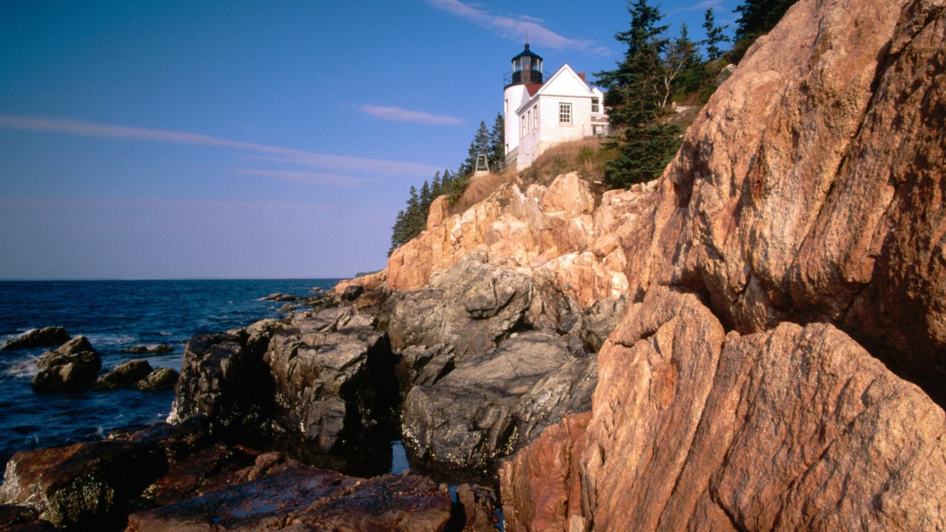 Pobřežní Lighthouse HD Wallpaper #42 - 1366x768