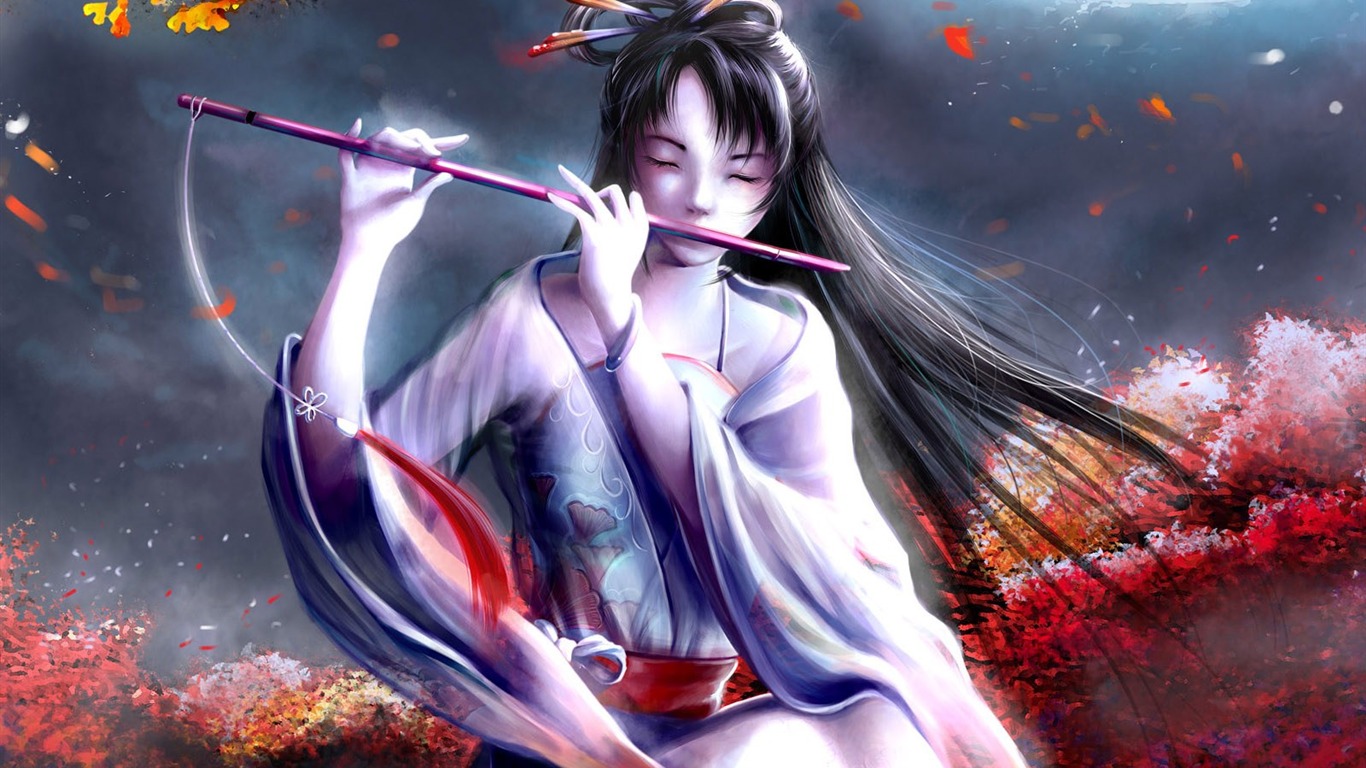 奇幻女性精美插畫壁紙 #6 - 1366x768