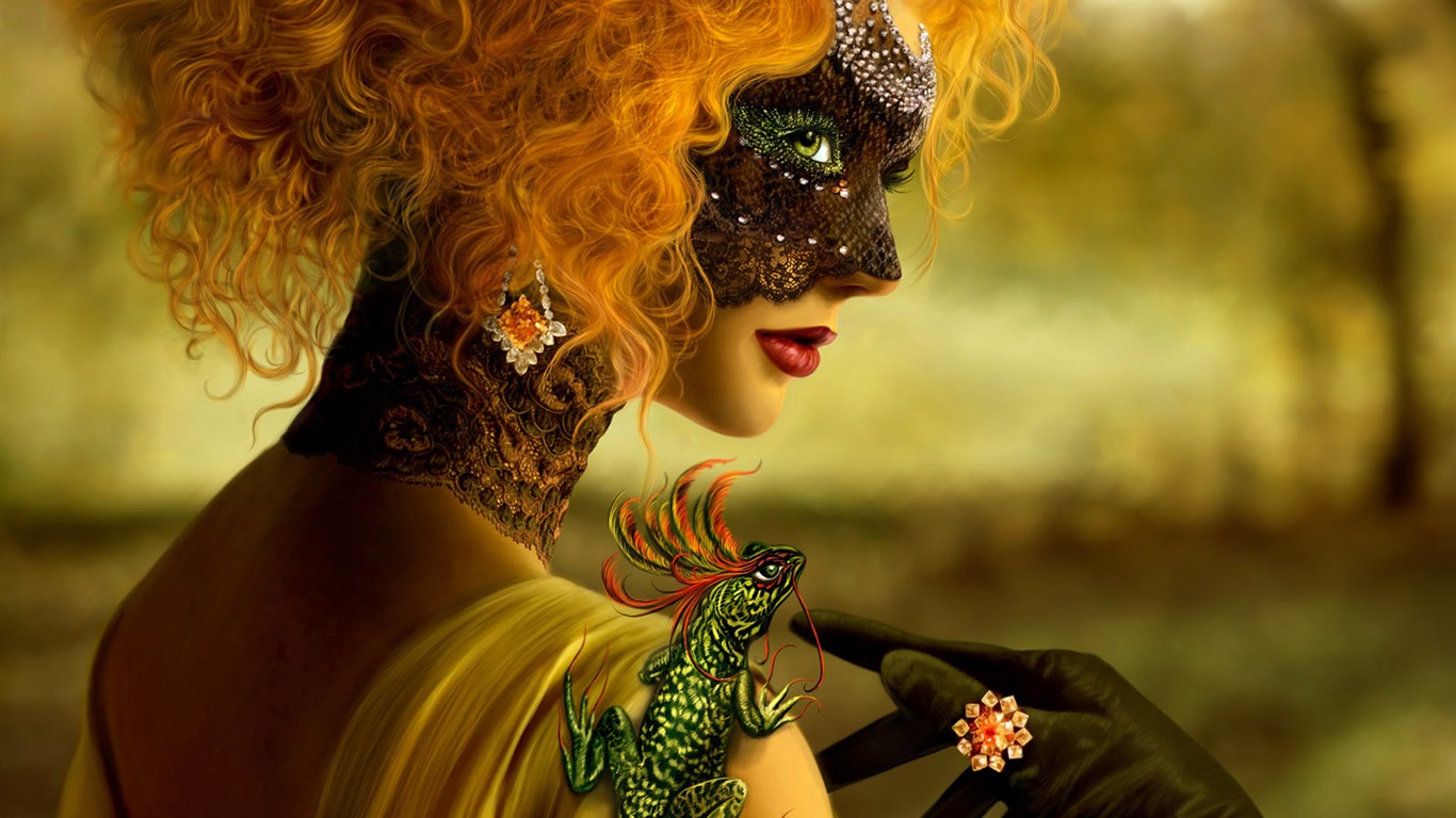 奇幻女性精美插畫壁紙 #15 - 1366x768