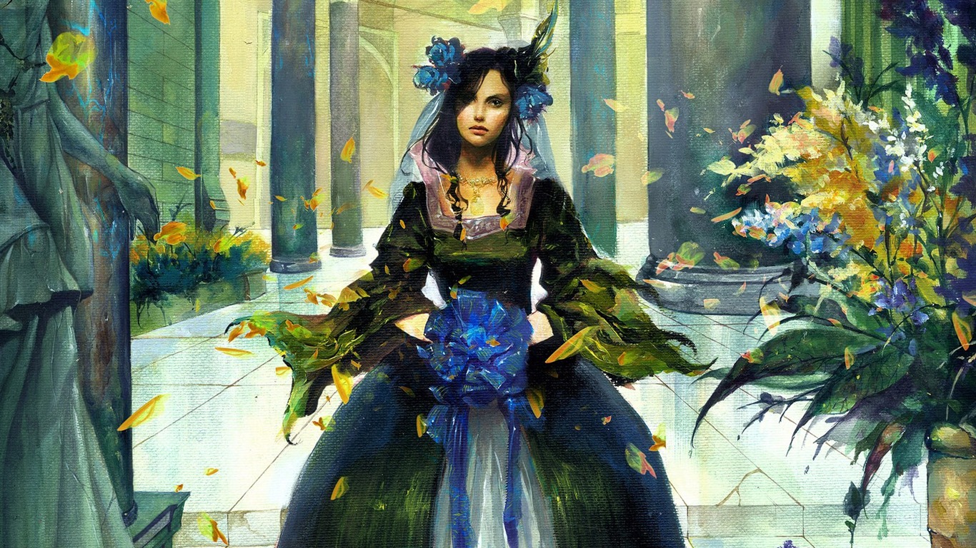 奇幻女性精美插畫壁紙 #18 - 1366x768