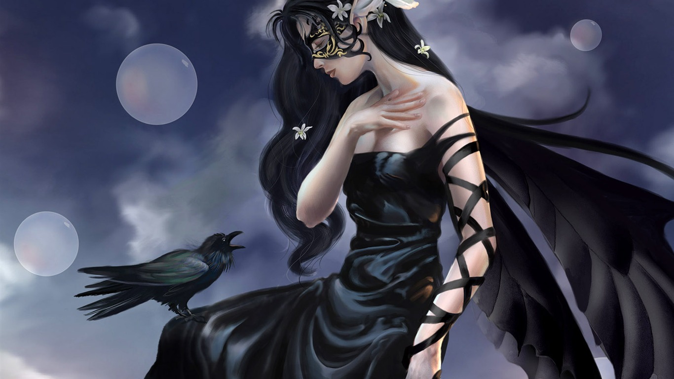 Beautiful women wallpaper fantasy illustrator #21 - 1366x768