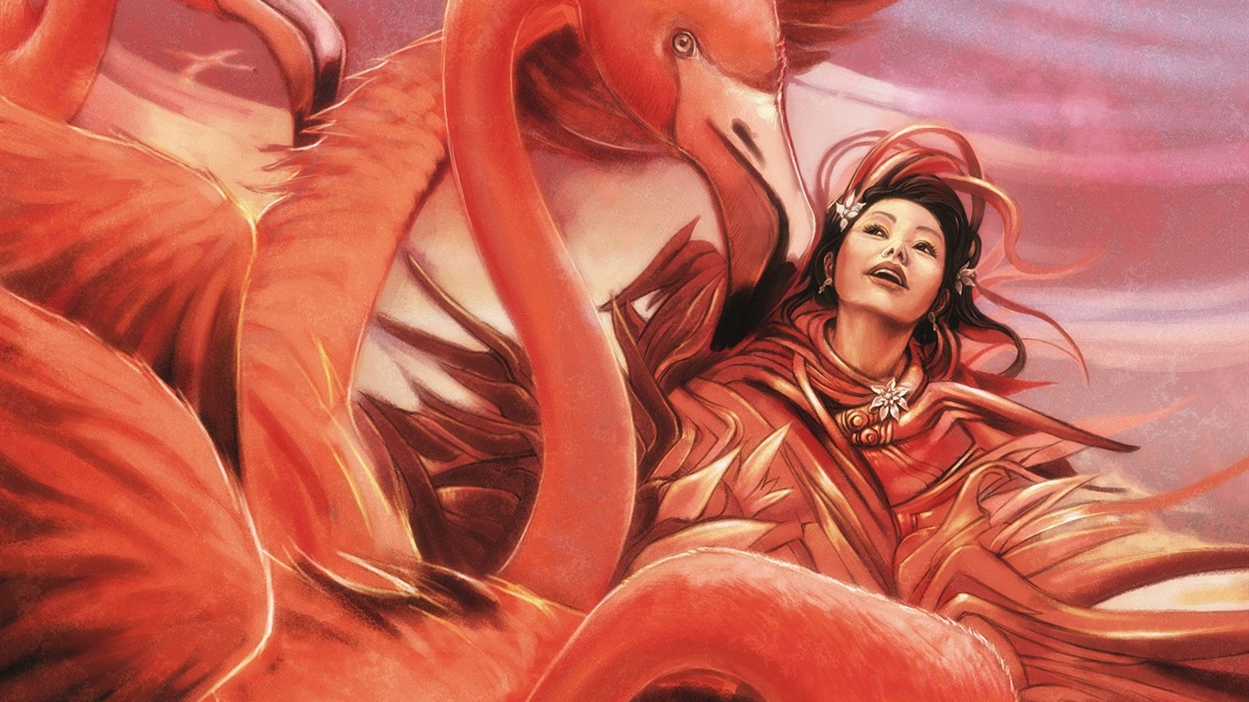 奇幻女性精美插畫壁紙 #39 - 1366x768