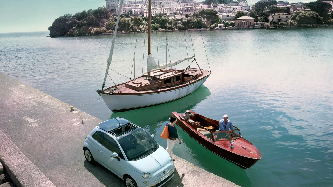 Fiat 500 tapet #11 - 1366x768