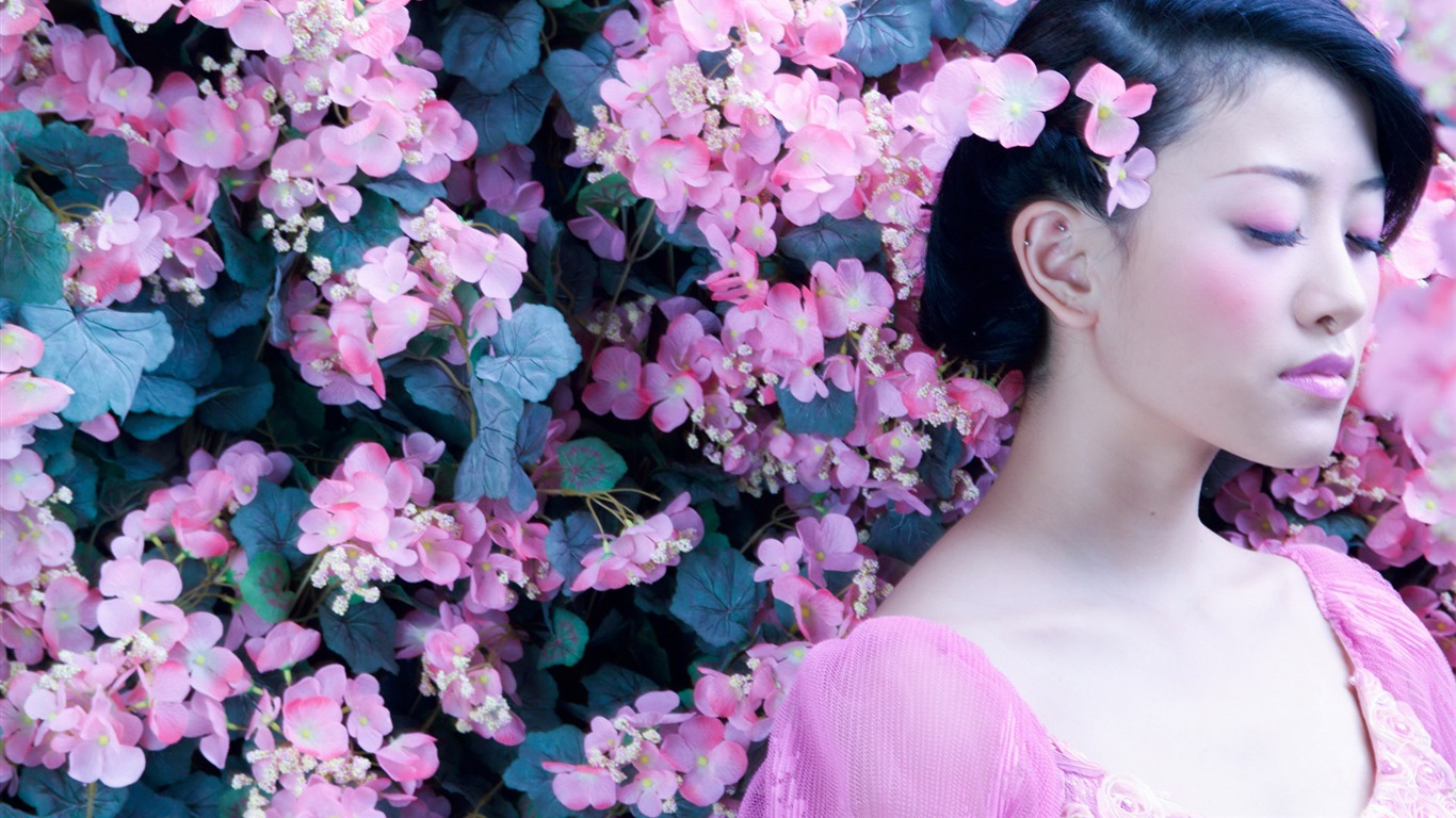 美女婚紗攝影壁紙 #31 - 1366x768