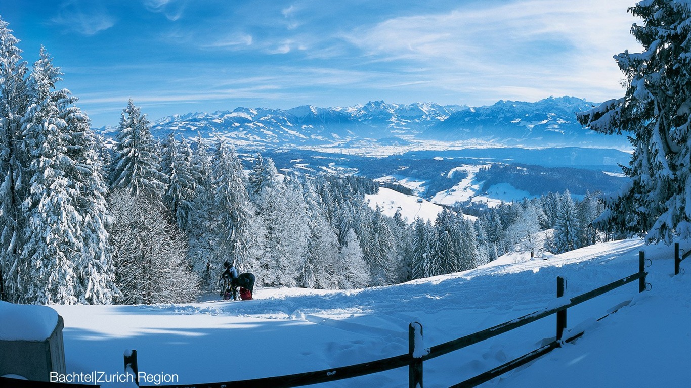 Suiza Turismo de Invierno fondo de pantalla #4 - 1366x768