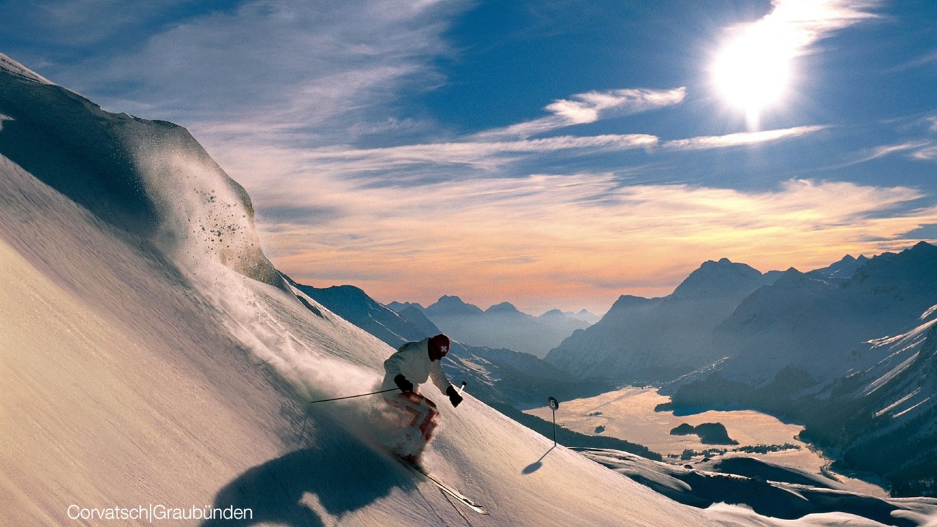 瑞士冬季旅游景点壁纸5 - 1366x768