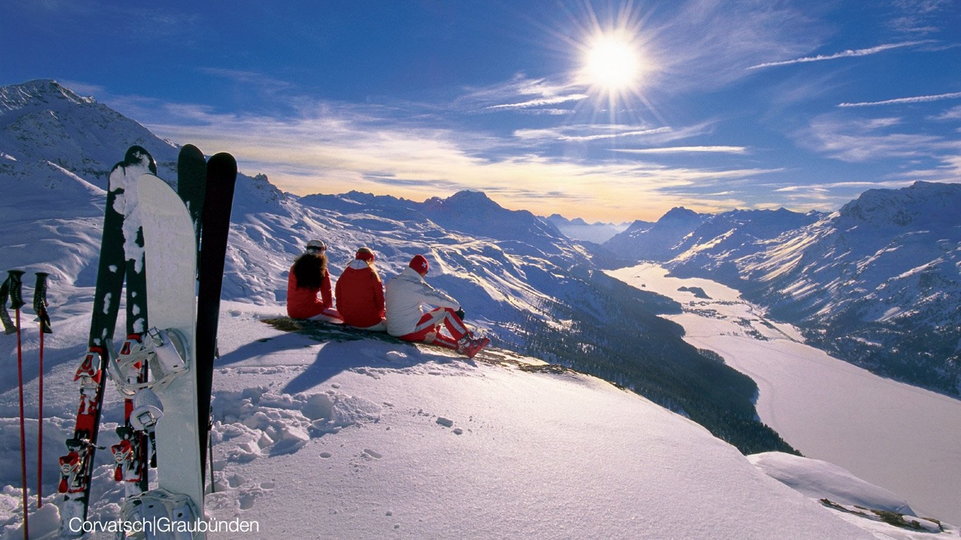 Switzerland Tourism Winter wallpaper #6 - 1366x768
